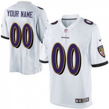 Youth Nike Baltimore Ravens Customized 2013 White Game Jersey