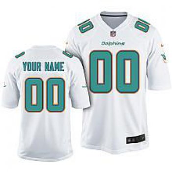 Youth Nike Miami Dolphins Customized 2013 White Game Jersey