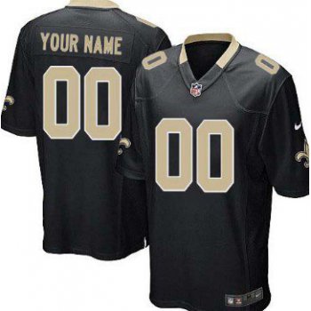 Youth Nike New Orleans Saints Customized Black Game Jersey