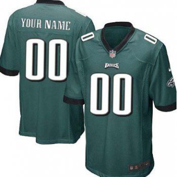 Youth Nike Philadelphia Eagles Customized Dark Green Game Jersey