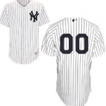 Kids' New York Yankees Customized White Pinstripe Jersey