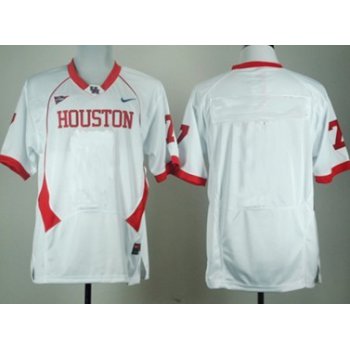 Men's Houston Cougars Customized White Jersey