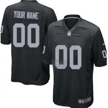 Kids' Nike Oakland Raiders Customized Black Game Jersey