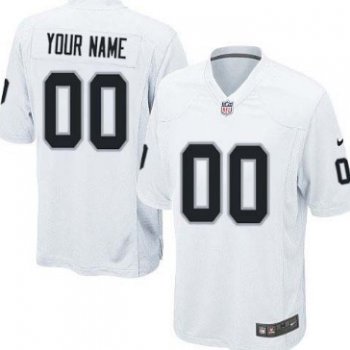 Kids' Nike Oakland Raiders Customized White Game Jersey