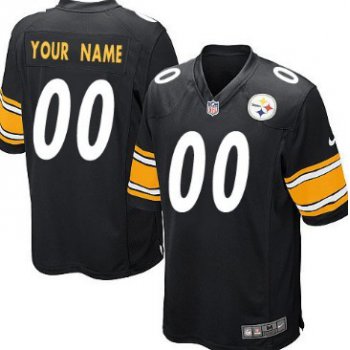 Men's Nike Pittsburgh Steelers Customized Black Game Jersey