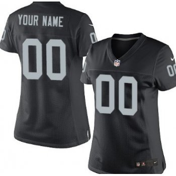 Women's Nike Oakland Raiders Customized Black Limited Jersey