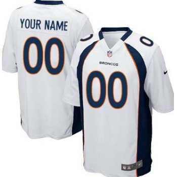 Kids' Nike Denver Broncos Customized White Game Jersey