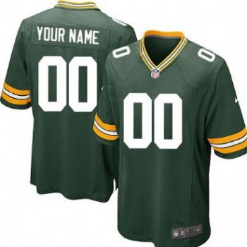 Kids' Nike Green Bay Packers Customized Green Game Jersey