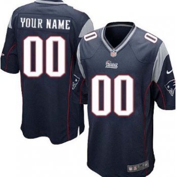 Kids' Nike New England Patriots Customized Blue Game Jersey