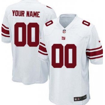 Men's Nike New York Giants Customized White Game Jersey