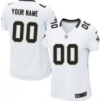 Women's Nike New Orleans Saints Customized White Limited Jersey
