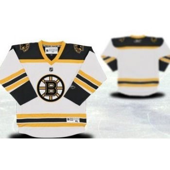 Boston Bruins Youths Customized White Jersey