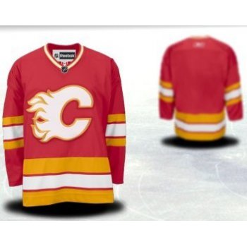 Calgary Flames Mens Customized Red Third Jersey
