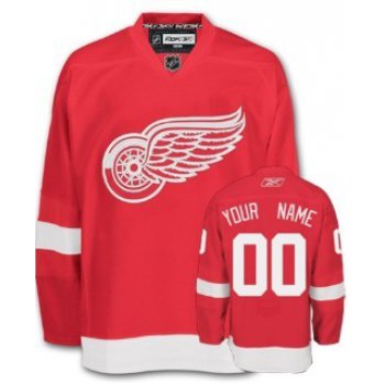 Detroit Red Wings Mens Customized Red Jersey