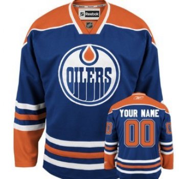 Edmonton Oilers Mens Customized Blue Jersey
