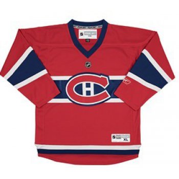 Montreal Canadiens Youth Customized Red CH Jersey