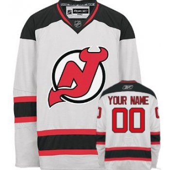 New Jersey Devils Mens Customized White Jersey