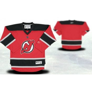 New Jersey Devils Youths Customized Red With Black Jersey