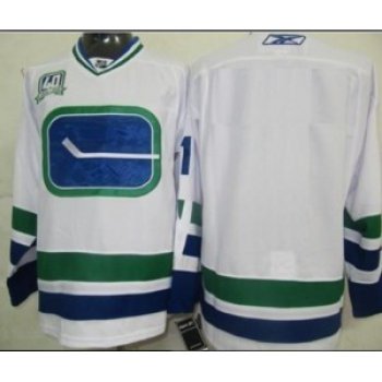 Vancouver Canucks Youths Customized White Third Jersey