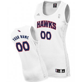 Womens Atlanta Hawks Customized White Jersey