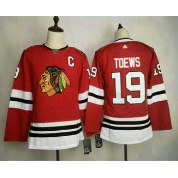 Youth Chicago Blackhawks #19 Jonathan Toews adidas Home Authentic Red Player Jersey