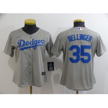 Youth Los Angeles Dodgers #35 Cody Bellinger Gray Stitched MLB Cool Base Nike Jersey