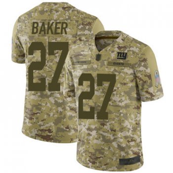 Giants #27 Deandre Baker Camo Youth Stitched Football Limited 2018 Salute to Service Jersey