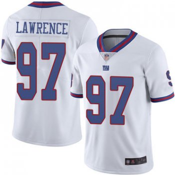 Giants #97 Dexter Lawrence White Youth Stitched Football Limited Rush Jersey