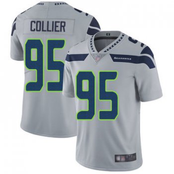 Seahawks #95 L.J. Collier Grey Alternate Youth Stitched Football Vapor Untouchable Limited Jersey