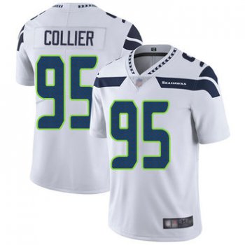 Seahawks #95 L.J. Collier White Youth Stitched Football Vapor Untouchable Limited Jersey