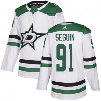 Stars #91 Tyler Seguin White Road Authentic Youth Stitched Hockey Jersey