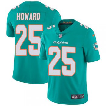 Youth Dolphins #25 Xavien Howard Aqua Green Team Color Stitched Football Vapor Untouchable Limited Jersey