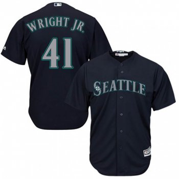 Youth Seattle Mariners #41 Mike Wright Jr. Replica Navy Cool Base Alternate Jersey