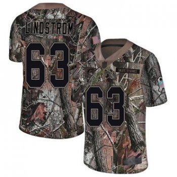 Falcons #63 Chris Lindstrom Camo Youth Stitched Football Limited Rush Realtree Jersey