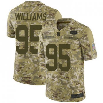 Jets #95 Quinnen Williams Camo Youth Stitched Football Limited 2018 Salute to Service Jersey