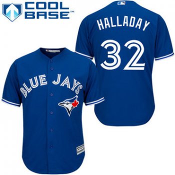 Blue Jays #32 Roy Halladay Blue Cool Base Stitched Youth Baseball Jersey