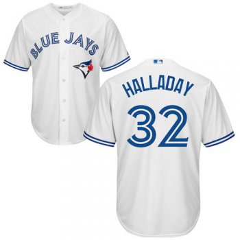 Blue Jays #32 Roy Halladay White Cool Base Stitched Youth Baseball Jersey