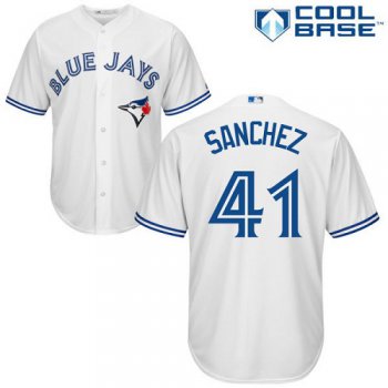 Blue Jays #41 Aaron Sanchez White Cool Base Stitched Youth Baseball Jersey