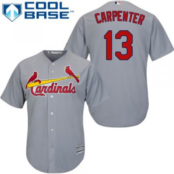 Cardinals #13 Matt Carpenter Grey Cool Base Stitched Youth Baseball Jersey