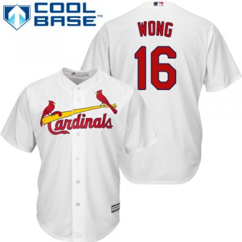 Cardinals #16 Kolten Wong White Cool Base Stitched Youth Baseball Jersey