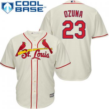 Cardinals #23 Marcell Ozuna Cream Cool Base Stitched Youth Baseball Jersey