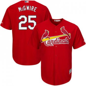 Cardinals #25 Mark McGwire Red Cool Base Stitched Youth Baseball Jersey