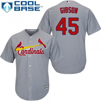 Cardinals #45 Bob Gibson Grey Cool Base Stitched Youth Baseball Jersey