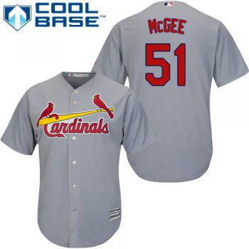 Cardinals #51 Willie McGee Grey Cool Base Stitched Youth Baseball Jersey