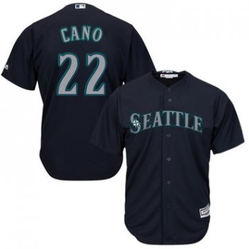 Mariners #22 Robinson Cano Navy Blue Cool Base Stitched Youth Baseball Jersey