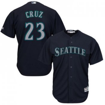 Mariners #23 Nelson Cruz Navy Blue Cool Base Stitched Youth Baseball Jersey