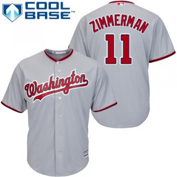 Nationals #11 Ryan Zimmerman Grey Cool Base Stitched Youth Baseball Jersey