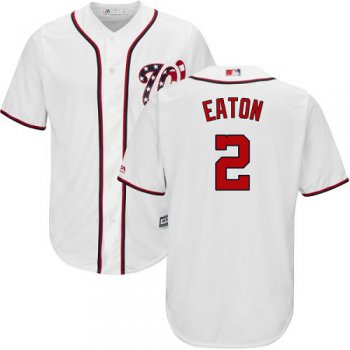 Nationals #2 Adam Eaton White Cool Base Stitched Youth Baseball Jersey