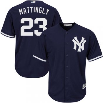 Yankees #23 Don Mattingly Navy blue Cool Base Stitched Youth Baseball Jersey