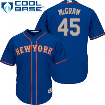 Mets #45 Tug McGraw Blue(Grey NO.) Cool Base Stitched Youth Baseball Jersey